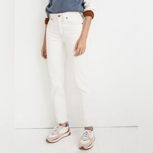 Madewell Tomboy Straight Leg Jeans Pants Cloud Lining White Size 32